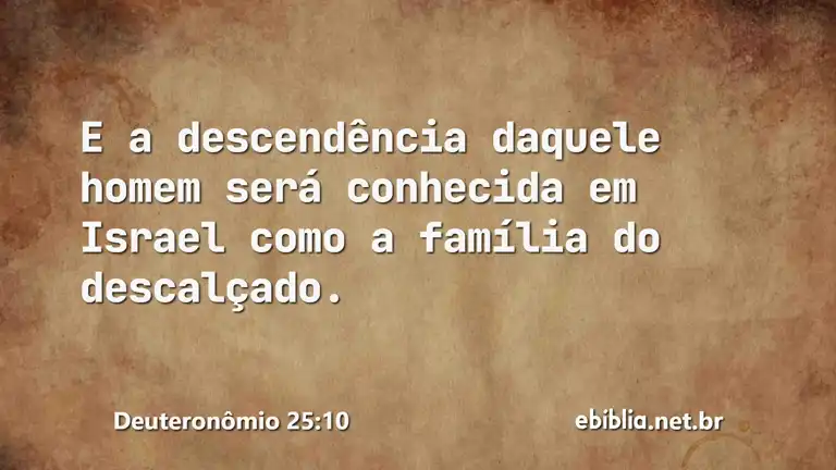 Deuteronômio 25:10