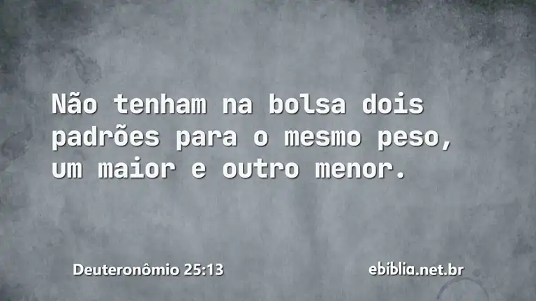 Deuteronômio 25:13