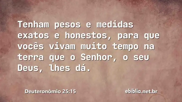 Deuteronômio 25:15