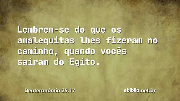 Deuteronômio 25:17