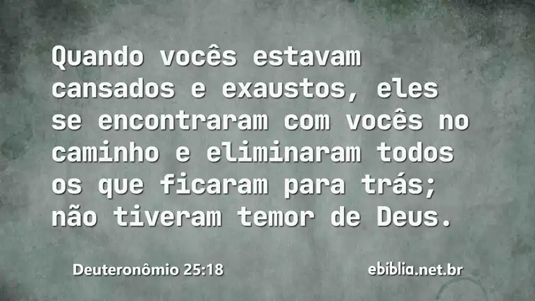 Deuteronômio 25:18