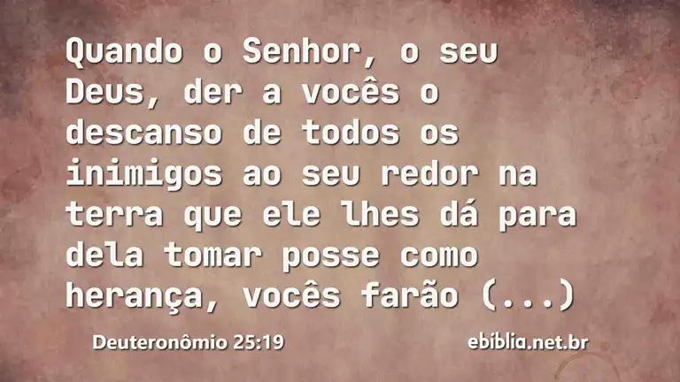 Deuteronômio 25:19