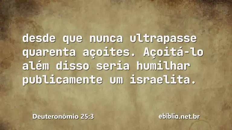 Deuteronômio 25:3