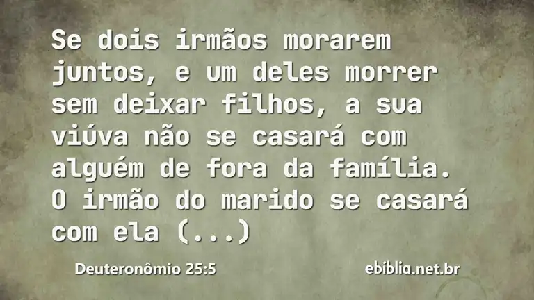 Deuteronômio 25:5