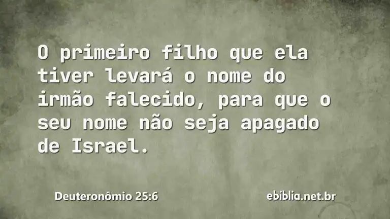 Deuteronômio 25:6