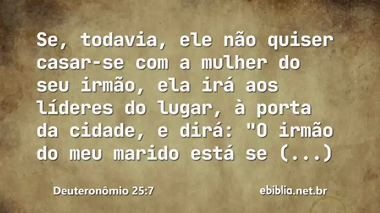 Deuteronômio 25:7