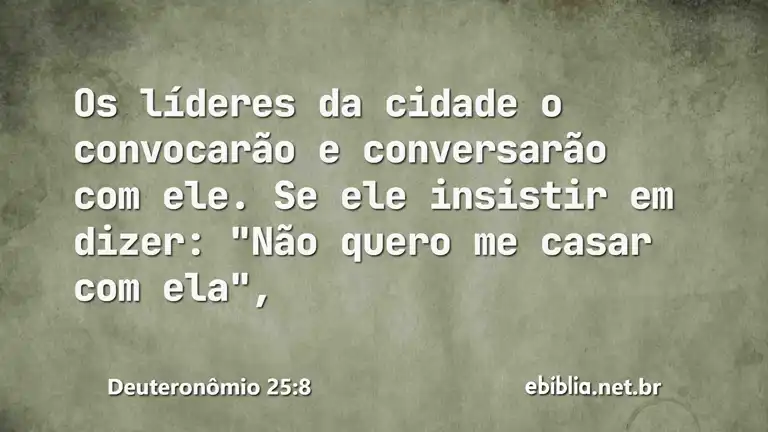 Deuteronômio 25:8