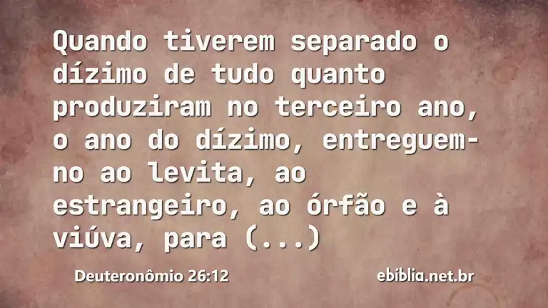 Deuteronômio 26:12