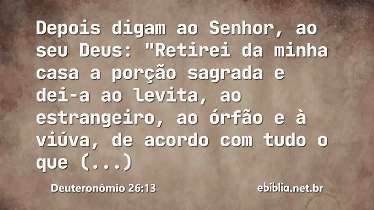 Deuteronômio 26:13