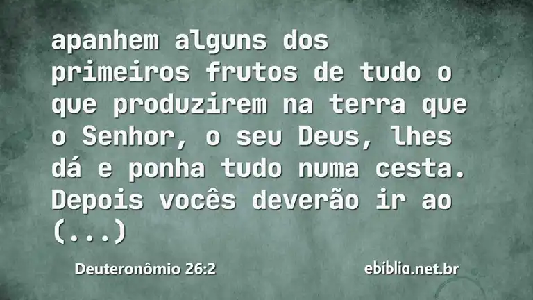 Deuteronômio 26:2