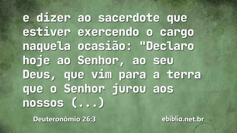 Deuteronômio 26:3