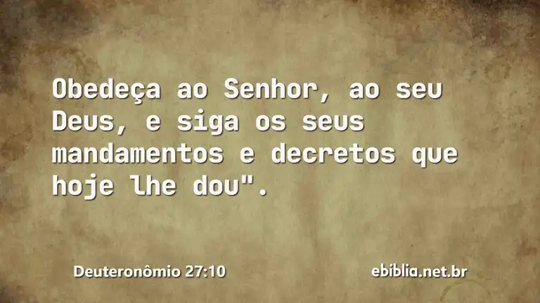 Deuteronômio 27:10