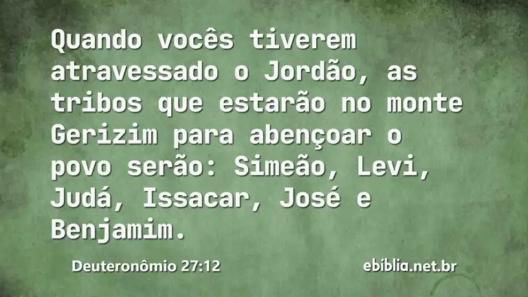 Deuteronômio 27:12