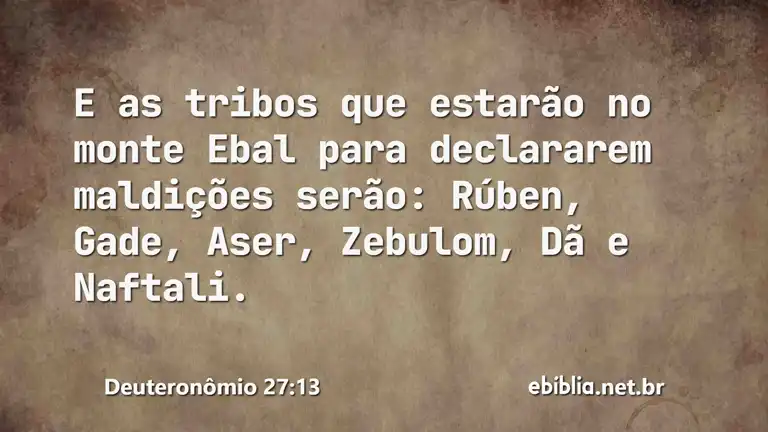 Deuteronômio 27:13