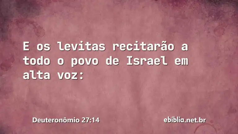 Deuteronômio 27:14