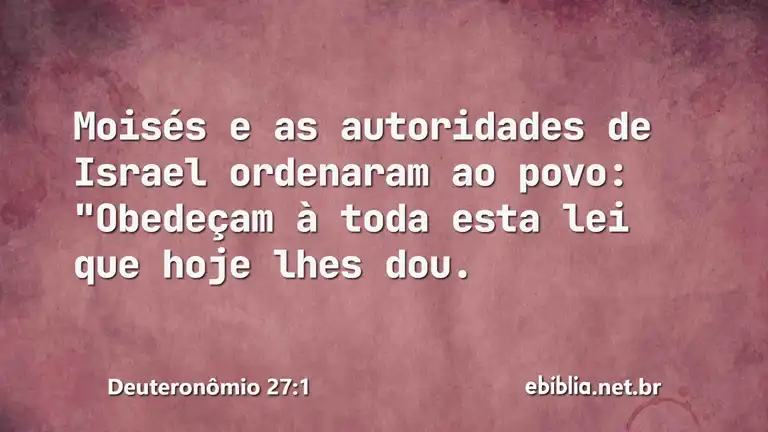 Deuteronômio 27:1