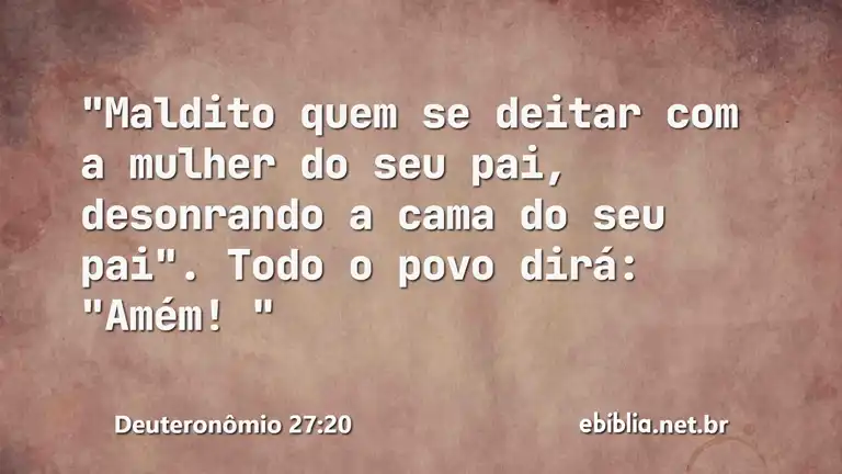 Deuteronômio 27:20