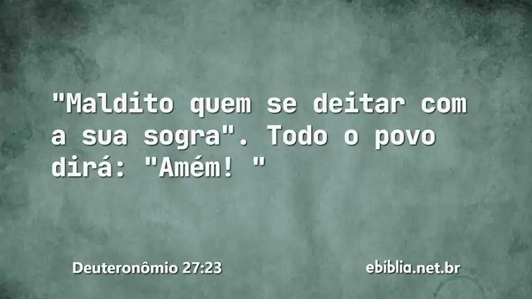 Deuteronômio 27:23