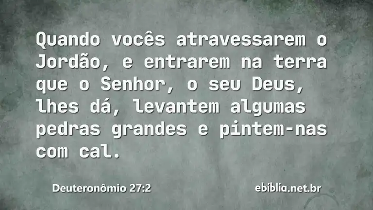 Deuteronômio 27:2