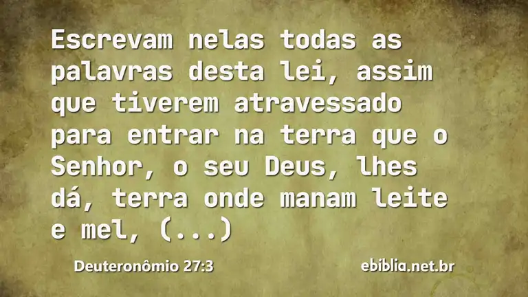 Deuteronômio 27:3