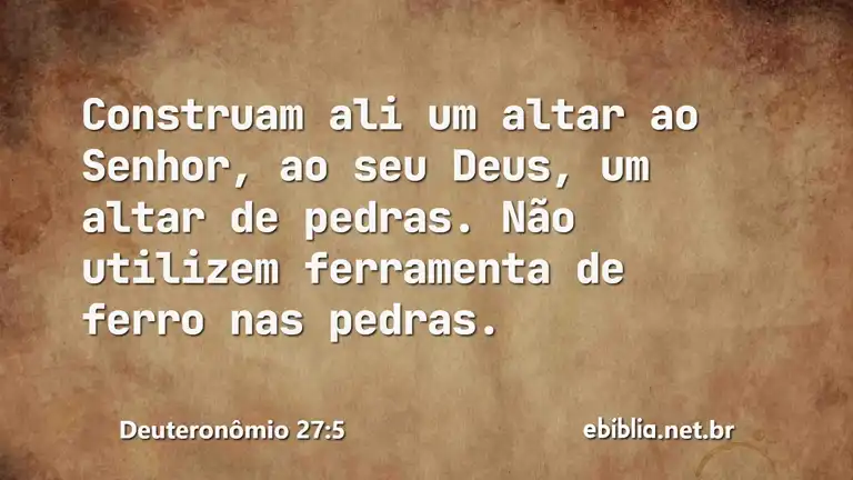 Deuteronômio 27:5