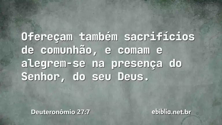 Deuteronômio 27:7