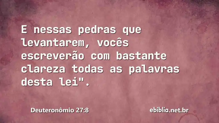 Deuteronômio 27:8