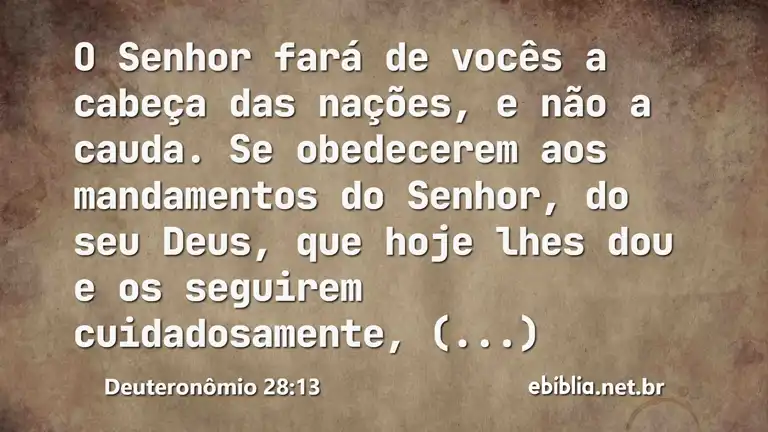 Deuteronômio 28:13