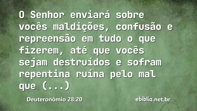 Deuteronômio 28:20