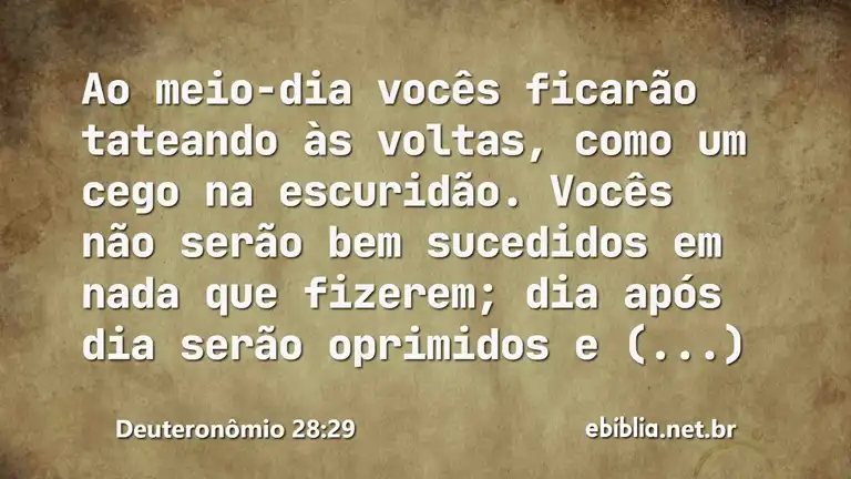 Deuteronômio 28:29