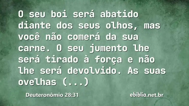 Deuteronômio 28:31