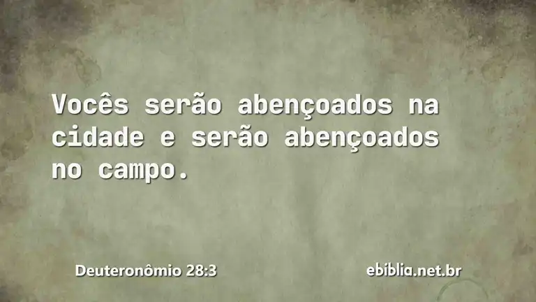 Deuteronômio 28:3