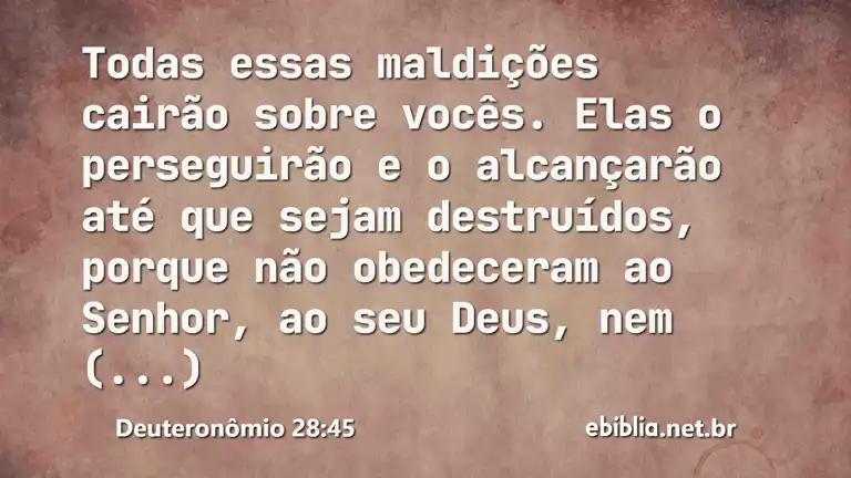 Deuteronômio 28:45