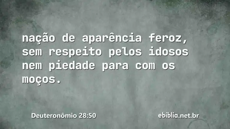 Deuteronômio 28:50