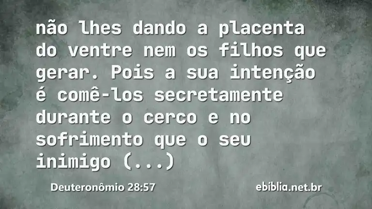 Deuteronômio 28:57