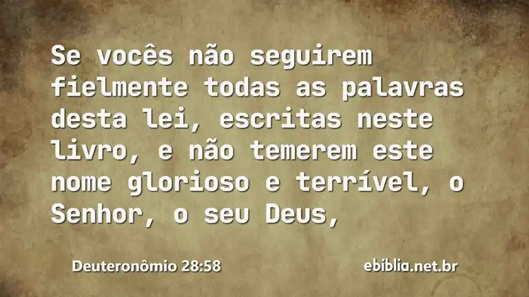 Deuteronômio 28:58