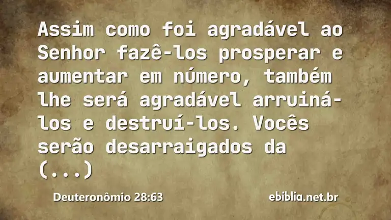 Deuteronômio 28:63