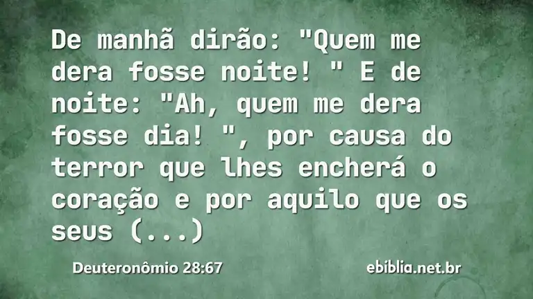 Deuteronômio 28:67