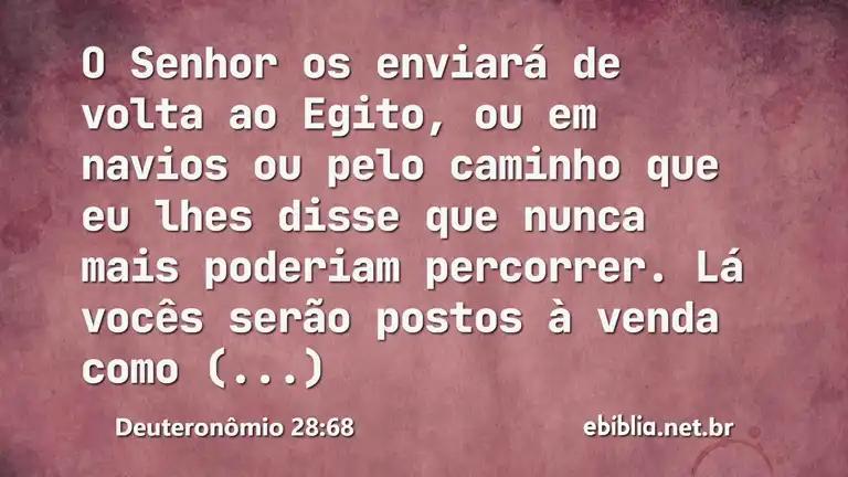 Deuteronômio 28:68