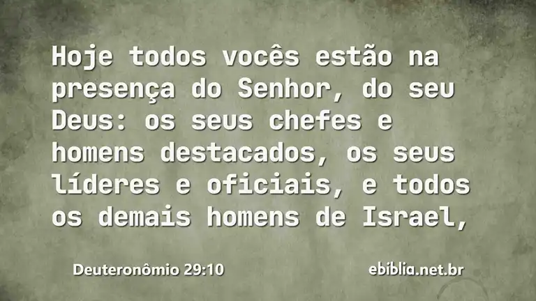 Deuteronômio 29:10