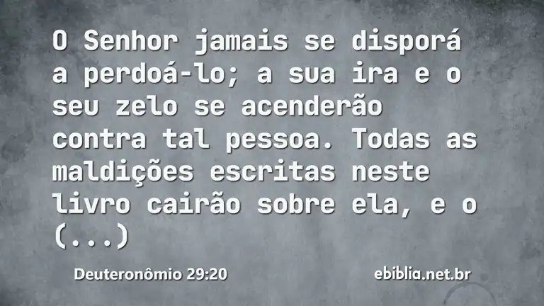 Deuteronômio 29:20