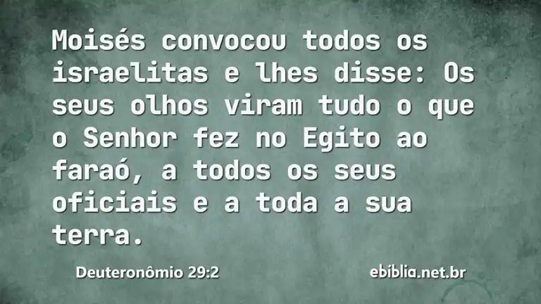 Deuteronômio 29:2