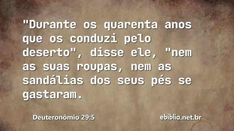 Deuteronômio 29:5