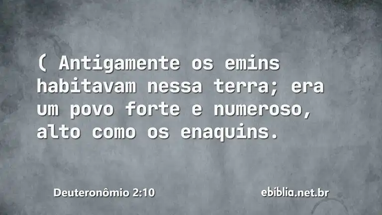 Deuteronômio 2:10