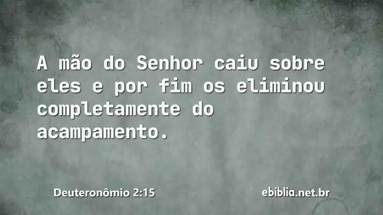 Deuteronômio 2:15