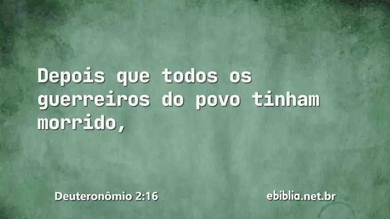 Deuteronômio 2:16