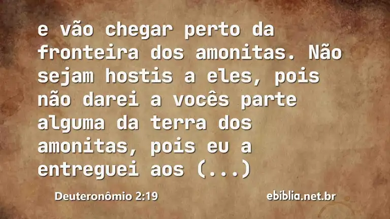 Deuteronômio 2:19