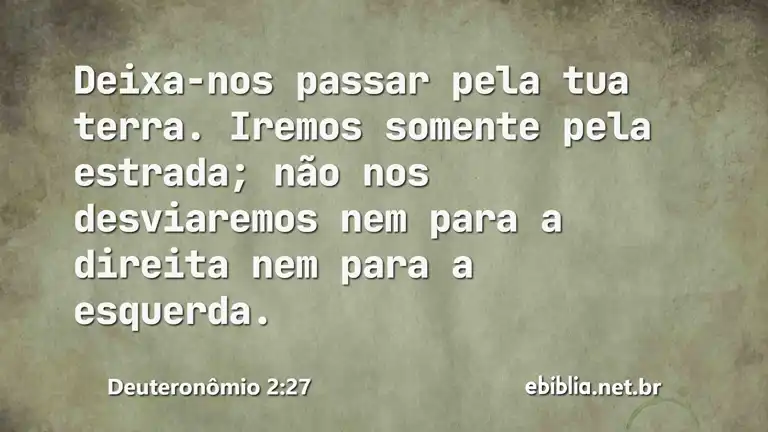 Deuteronômio 2:27