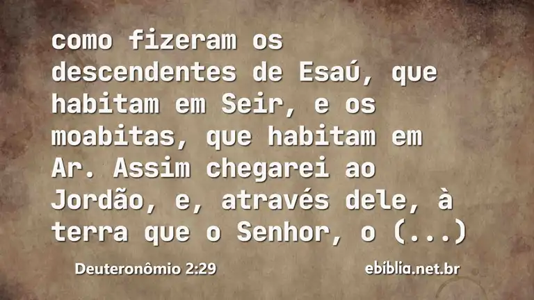 Deuteronômio 2:29