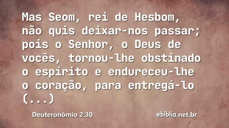 Deuteronômio 2:30